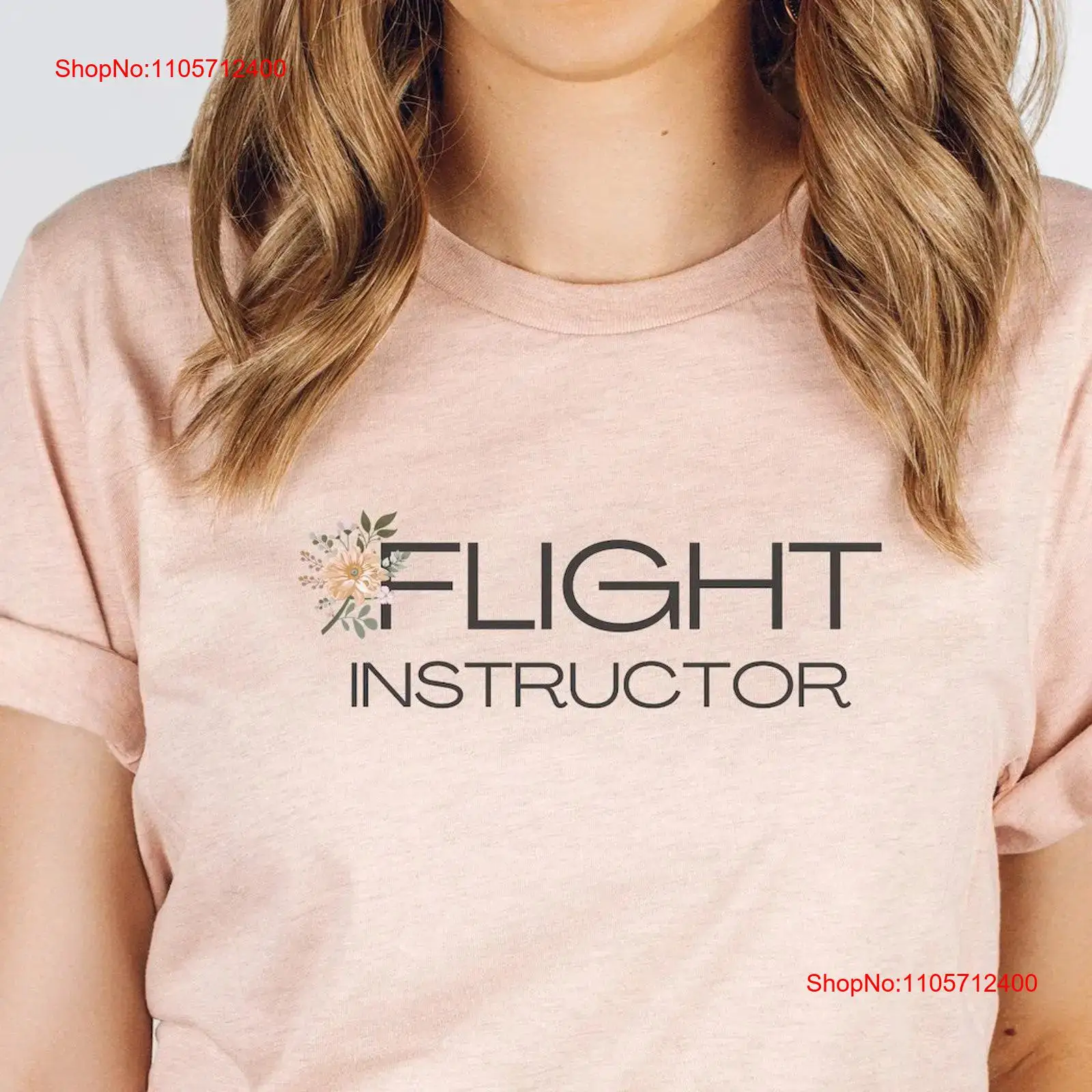 Floral Flight Instructor T 셔츠  - Commercial Shirt Printing 리뷰 및 가격