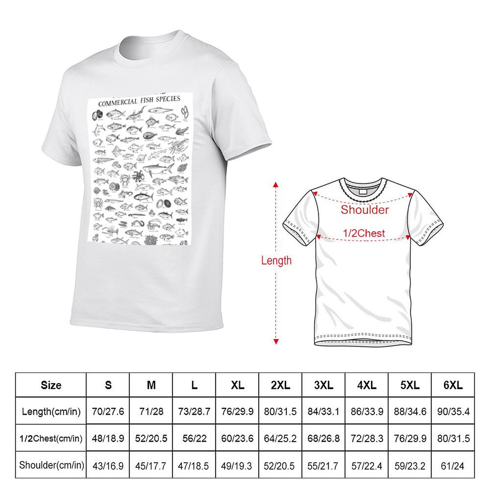 뉴질랜드 상업용 어류 종 티셔츠 기본 캐주얼웨어 반팔  - Commercial Shirt Printing 리뷰 및 가격